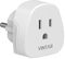 VINTAR 1PC Steckeradapter US auf Europa rund 3-polig auf 2-polig Typ G auf Typ E, F für Deutschland, Spanien, Frankreich, Italien, Niederlande, Griechenland und Asien