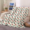 Daesar Fleece-Weihnachtsdecke, Flanelldecke, Einzel-/Doppelbett, Sofa/Bett, schwarz, grün, rot, geometrisches Muster, Sommer-/Winterdecke, 130 x 150 cm