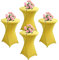 KAYBTNT 4er Set Stehtisch Hussen, Spandex Stretch Stehtischhussen für Bistrotisch, Tischhussen für Stehtische Ø 60-80cm, Elegante Tischdecke für Bankett Hochzeit Geburtstag Party,Gelb,80x110cm