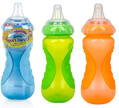 Nuby No Spill Sports Sipper Cup (Blue/Green/Orange)