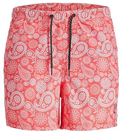 JACK&JONES JPSTFIJI JJSWIM Paisley,Hot Coral,L