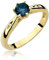 Damen Ring 585 14k Gold Gelbgold echt Saphir Edelstein Diamanten Brillanten