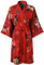 Ledamon Kimono Robe courte pour femme avec poche florale de nuit, Rouge rosé., Taille unique