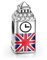 Streetculture England Big Ben London UK Doppeldecker Urlaub - Bettelarmband Anhänger Schmuck Dekoration Zubehör 925 Silber Geschenk Sterlingsilber