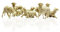 Set mit 24 Stück, beige Miniatur Schafe, 5 cm, aus Kunstharz, Tiere, Schafe, sortiert, Krippe, Tiere, Krippe, Weihnachten, Landschaft, Weihnachtsszenario