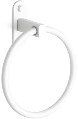 Anneaux porte-serviettes blancs pour salles de bains, porte-serviettes blanc laiteux, accessoires de salle de bain, autocollants pour salle de bain