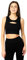 Bellivalini Debardeur Femme Sportifs Crop Top Néon pour Gym Yoga Fitness Course avec Décolleté Avant BLV50-324 (Noir, M)