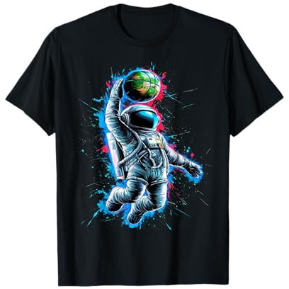 Astronaut Basketball Weltraum Planet Cool Earth Basketball T-Shirt