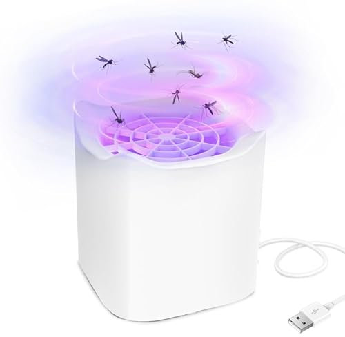Insektenvernichter, USB Elektrischer Elektrisch Fliegenfalle, Mückenfalle Mückenlampe, Moskito Killer Lampe mit Licht, Fruchtfliegenfalle für küche Innen Außen