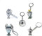 H&J&J Mini-Fußball-Europameisterschaftspokal-Souvenir-Ornament/Schlüsselanhänger, Metall-Fan-Sammlerstück, personalisierte Schreibtisch-Dekoration, 5-teiliges Set,Ornaments