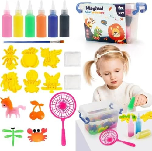 Magic Water Elf, 3D DIY Aqua Fairy Set, Magic Water Gel, Wasserelfen Spielzeug, Aqua Creature Zauberwasser kit, Aqua Gelz, Magisches Wasserelfen Spielzeug, Lernspielzeug für Kinder Handgemachtes