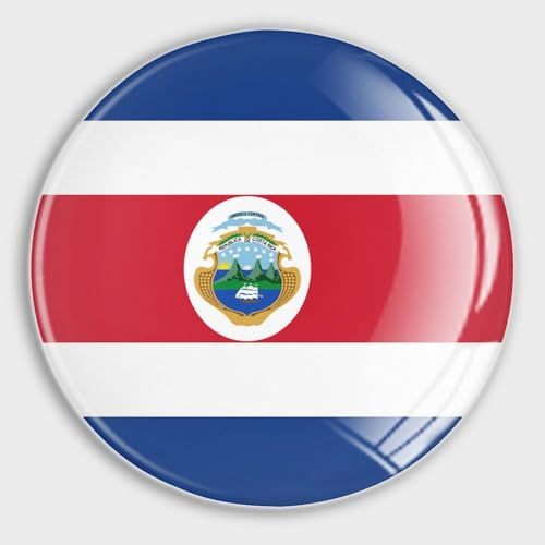 Kühlschrankmagnete mit Costa-Rica-Flagge, Glas, klein, rund, Mehrzweck-Magnete für Kühlschrank, Spind, Whiteboard, Werbetafel, Küche, Büro, Schule, Reisen, Souvenir