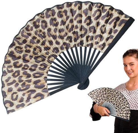 Large Folding Fan | Large Folding Hand Fan for Men/Women,Chinese Japanese Handheld Fan for Electronic Dance Music Festival Party, Performance, Decorations,