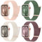CeMiKa Compatible con Correa Apple Watch 40mm 41mm 42mm 38mm Mujere Hombre, Banda Deportiva de Nailon Suave Ajustable con Velcro Sport Looppara iWatch Serie 10 9 8 7 SE 6 5 4 3 Ultra 2 1, Pack 4