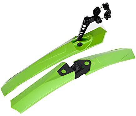 PTILSERY Fahrrad-Schutzblech-Set, verstellbar, vorne und hinten, Schutzblech, Spritzschutz für Mountainbike, Rennrad, Reiten, Fahrrad, Schutzblech, Grün