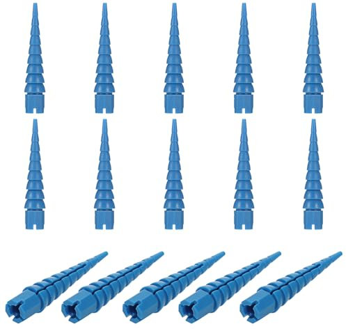 SUMNACON Verstellbare Holzdübel, Wandanker, Kunststoff-Befestigung, abisoliertes Schraubenloch-Reparaturset, Türfenster, Scharnier, Schraubenanker, geeignet mit Schrauben Größen #2 bis #16 (blau), 15