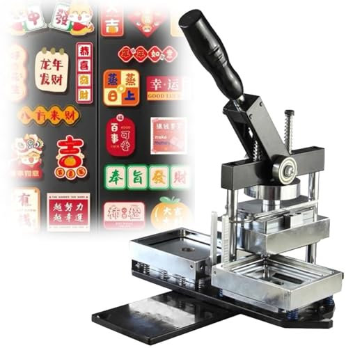 YANGYMM Rectangle Shape 80 * 53mm Fridge Magnet Button Badge Making + Paper Cutter + 200pcs Component, Diy Button Badge Maker Set