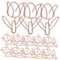 ARTIBETTER 20 Pièces Trombone Paper Colored Paper Rose Gold Plastique