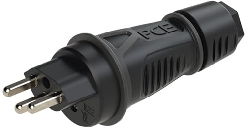 Stecker SK 230V/16A IP55 Schweizer Standard T23 schwarz - PCE