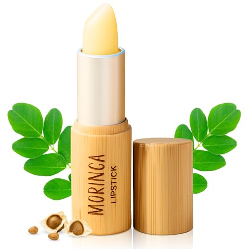 Natürlicher Moringa Lippenbalsam – Regenerierend & Feuchtigkeitsspendend – Gegen Trockene & Rissige Lippen – 10 g – Ganopur