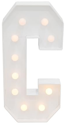 HUOMMGS LED Buchstaben Lichter Warmes Licht Leuchtbuchstaben Groß Leuchtbuchstabe mit 10 LED Lichtern Buchstabenlichter Leuchtbuchstaben für Gaming Zimmer Deko, Bar Deko & Party Deko (C)