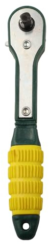 Getdoublerich Mini-Schnell-Ratschenschlüssel, 1/4-Zoll-Antrieb, verchromter Stahl, Schraubendreher, Hebel-Steckschlüssel mit rutschfestem Griff für Autoreparatur