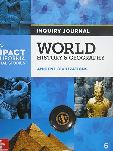 World History & Geography Ancient Civilizations Grade 6 Inquiry Journal California