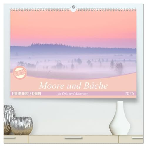 Moore und Bäche in Eifel und Ardennen (hochwertiger Premium Wandkalender 2026 DIN A2 quer), Kunstdruck in Hochglanz: Ein fotografischer Streifzug ... im Wandel der Jahreszeiten (CALVENDO Orte)