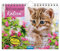 Trötsch Notizkalender Querformat Notizkalender Katzen 2025 mit 12 Postkarten: Wandkalender Notizkalender