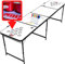 MYBEERPONG® Weißer DIY Beerpong Tisch mit Löchern | inkl. 6 Bälle + 8 Stifte | Bierpong Tisch zum Selbstgestalten für Party, Festival und Geburtstag