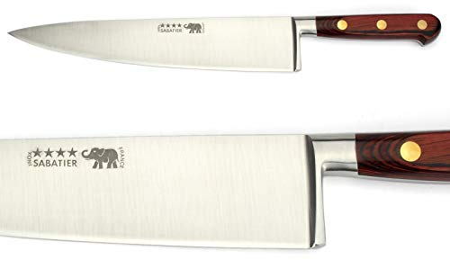 Thiers-Issard Sabatier Kochmesser Küchenmesser Messer - Klinge 25 cm - Griff Stamina rot - Durchgeschmiedete Profi Qualität