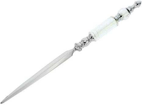 Murano Glas Brieföffner - Silber Weiß
