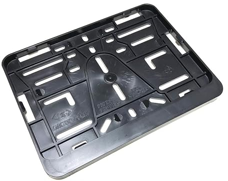 Motorrad Kennzeichenhalter Nummernschild Halterung schwarz passend für 210 x 143 mm – für deutsche Motorradkennzeichen – stabile Kennzeichenplatte aus Kunststoff