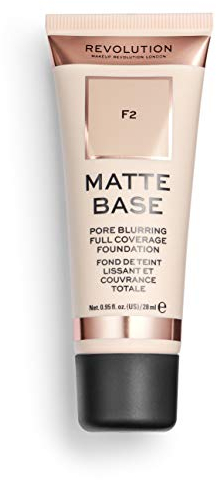 Makeup Revolution, Matte Base, Grundierung, F2, 28ml