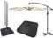 Jarder Libra Garden Parasol Set Cantilever Umbrella, 4-Piece Base and Waterproof Cover (3m Parasol, Cream)