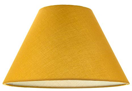 Traditional 12 Ochre Cotton Coolie Lampshade Suitable for Table Lamp or Pendant by Happy Homewares