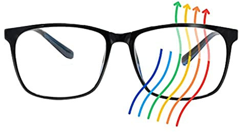 Ocushield Parker Anti Blue Light Glasses for Reading, Gaming and Computer, Tablet and Phone Use - Black - No Magnification