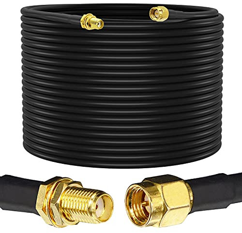 YILIANDUO Câble d'extension SMA RG58 30M SMA Mâle à Femelle 50ohms Câble d'extension Coaxial à Faible Perte pour3G / 4G LTE WLAN antenne WiFi/GPS Antenne Routeur Scanner Radio