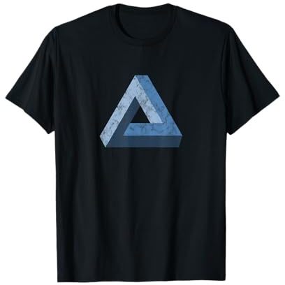 Penrose Tribar, Optical Illusion, Impossible Triangle, Math T-Shirt