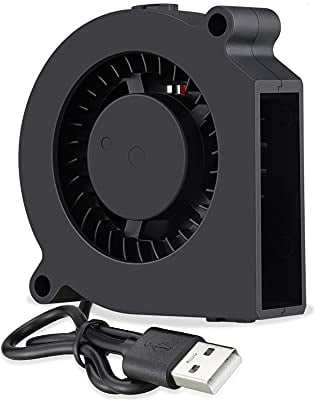 GDSTIME 2 x 60mm Blower Fan 60 x15mm USB Blower Cooling Case with 2 in 1 3-Speed Controller 5V 6015 Centrifugal 6CM Turbo Case Cooler For 3D Printer Inverter Exhaust Ventilation Replacement