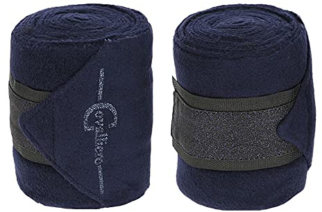 Covalliero Fleece-Bandage Empara, Navy, 4 STK.