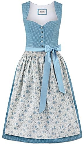 Stockerpoint Damen Edonita Midi Midi Dirndl, blau, 36