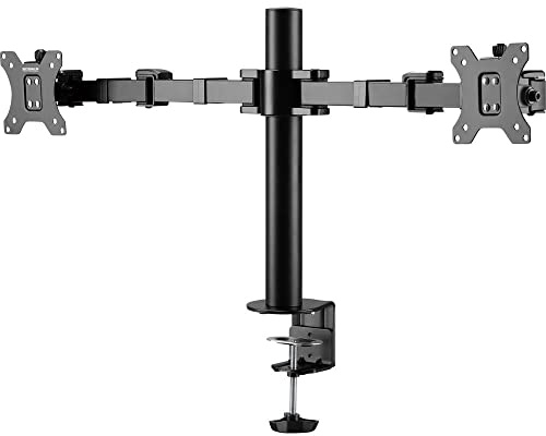 SpeaKa Professional SP-MM-220 Monitorhalterung 2 Display(s) 43,2 cm (17) - 81,3 cm (32) Schwarz Neigbar, Schwenkbar,
