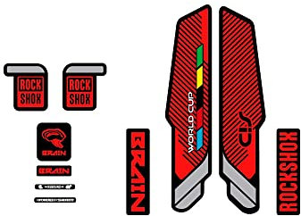 Adesivi compatibili con forcella bici Rock Shox World Cup Sid Brain 29''