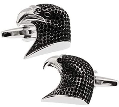 MAYIYAHO Adler Manschettenknöpfe Neuheit Schwarz Tier Adler Design Qualität Messing Material Männer