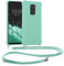 kwmobile Carcasa Colgante Compatible con Xiaomi Redmi Note 9 Funda con Cuerda - Funda con Correa Colgante Ajustable - Menta Mate
