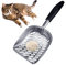 Andiker Metal Cat Litter Scoop Durable Large Litter Box Sifter with Ergonomic Long Handle and Large Holes Slot Pet Litter Shovel Easy to Clean (Black)