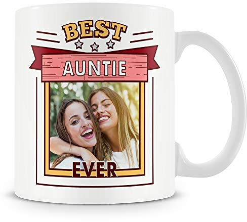 YINGD Mug avec photo « Best Auntie Ever »