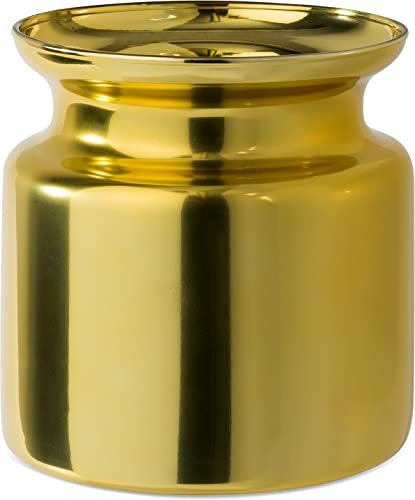 Giessle® Moderne Vase aus Glas für [mittelgroße] Sträuße, Farbwahl Gold, Tischvase Blumenvase