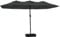 vidaXL Parasol à double tête anthracite 449x245 cm, parasol de jardin, parasol d'extérieur, parasol de patio, parapluie, parapluie d'extérieur